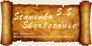 Stamenko Skerletović vizit kartica